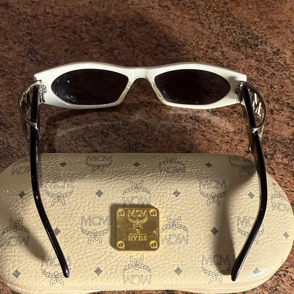 MCM Ivory Sunglasses with Black Accents - Picture 5 of 14